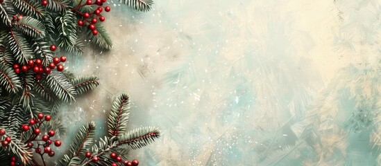 Vintage Background with a Christmas Theme. Copy space image. Place for adding text and design