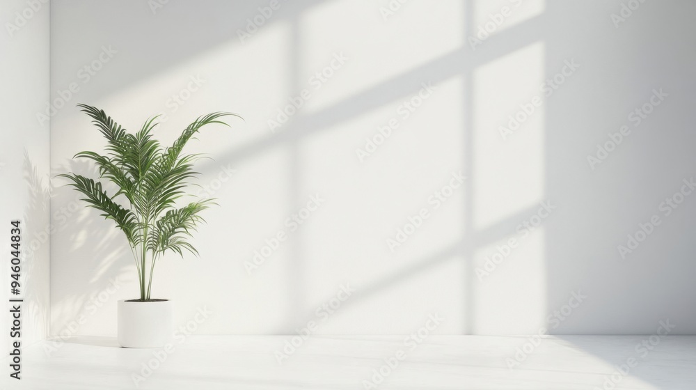 Fototapete minimalist white background featuring a clear focal point in the center, with surrounding space for 