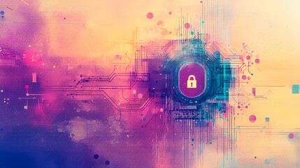 Abstract Digital Security Illustration
