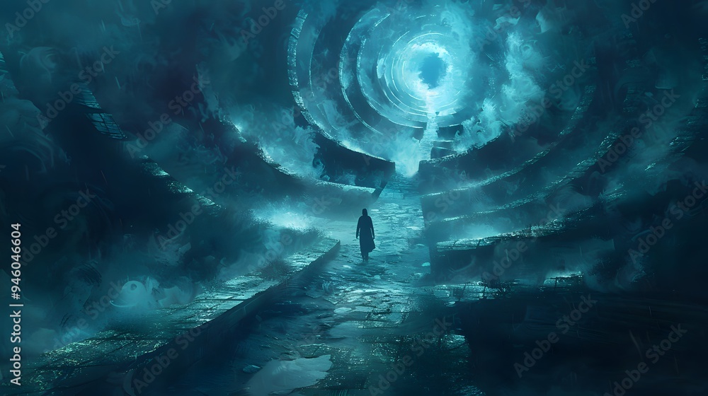 Poster mysterious path to the unknown.