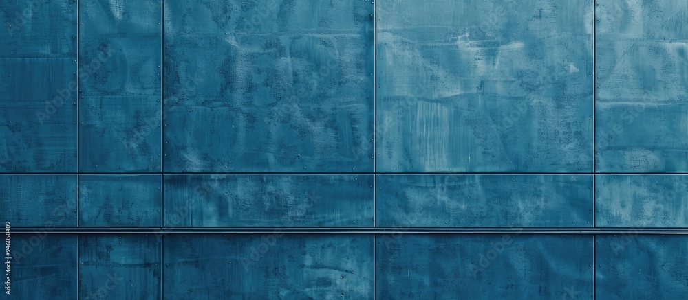Poster textured abstract background of a blue house wall. copy space image. place for adding text and desig