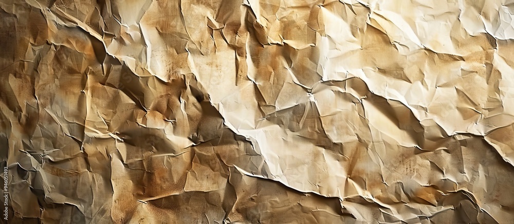 Poster aged wrinkled paper texture worn paper backdrop. copy space image. place for adding text and design