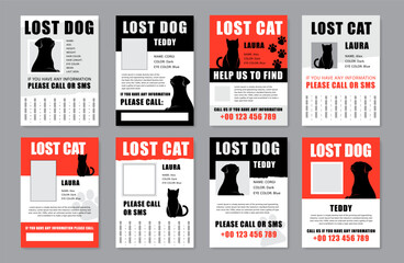 Missing pet or wanted pet set