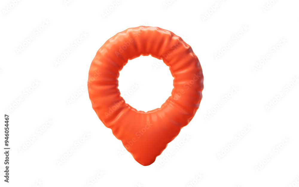 Poster inflatable soft position locator balloon, 3d rendering.