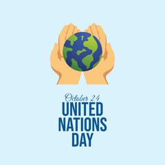 vector graphic of United Nations Day ideal for United Nations Day celebration.