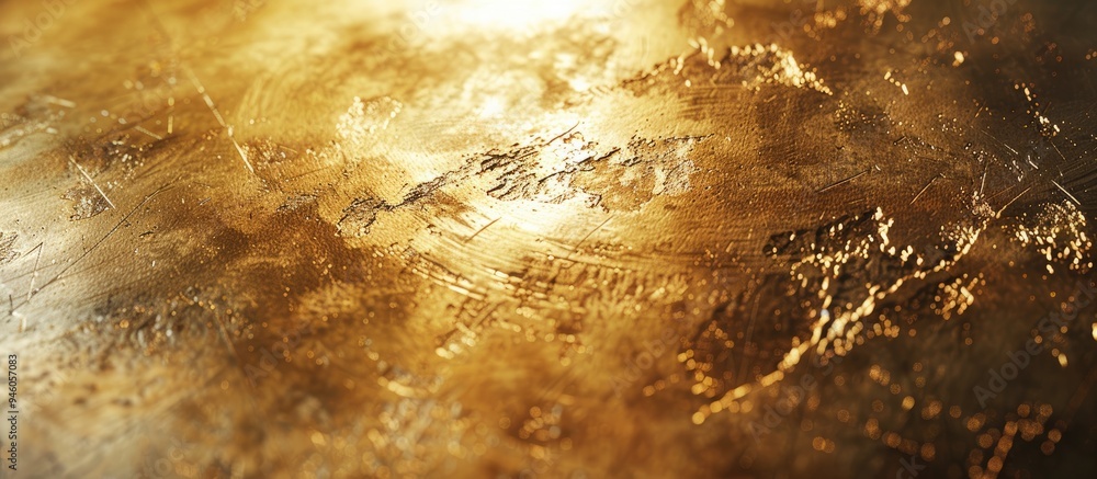 Poster scratches on a gold metallic surface. copy space image. place for adding text and design