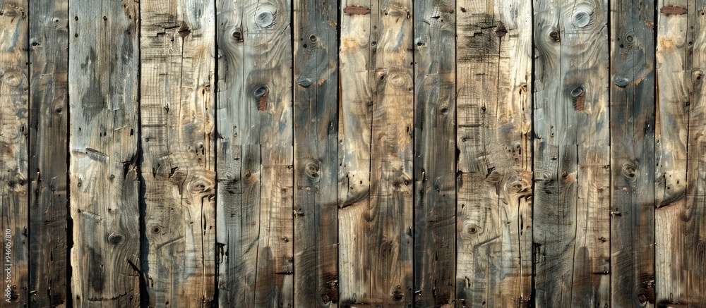 Poster aged wooden backdrop horizontal planks. copy space image. place for adding text and design