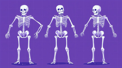 skeleton image on bright background