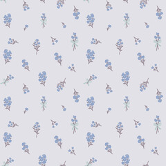 Romantic floral bouquets seamless pattern