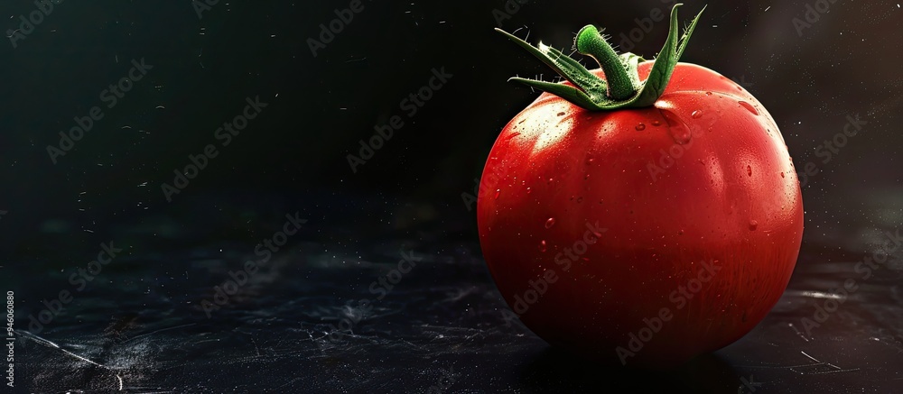 Poster tomato. copy space image. place for adding text and design