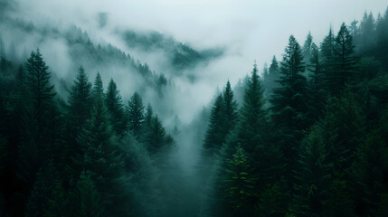 Forest Filled With Lots Trees Under Cloudy