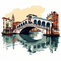 Fototapeta premium an AI Image Generator, city grand canal country