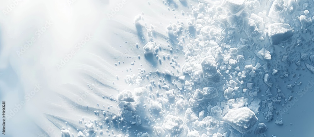 Poster snow texture backdrop with copy space