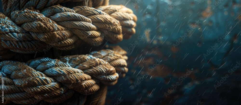 Aufkleber organic rope. copy space image. place for adding text and design