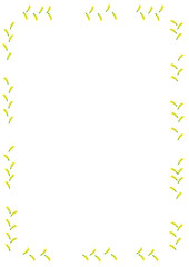 A4 paper frame small yellow flowers