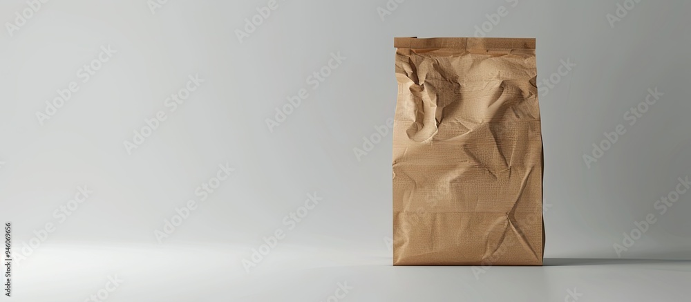 Poster paper bag on a white background. copy space image. place for adding text and design