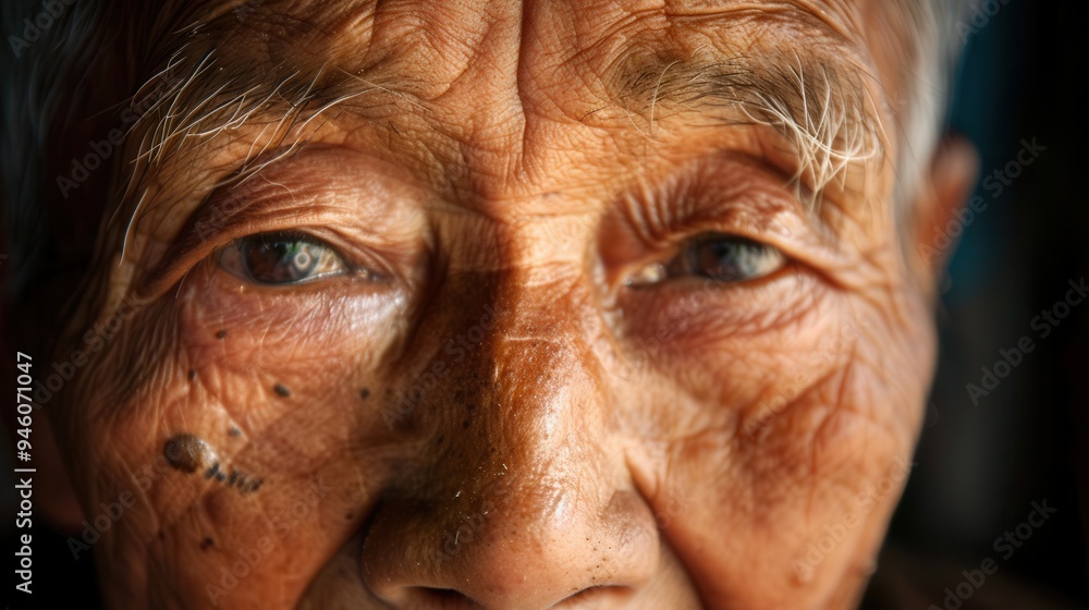 Aufkleber elderly men from different ethnic backgrounds demonstrate their wisdom and calmness while engaged in