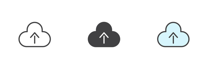 Download cloud different style icon set