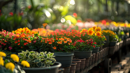 Fototapeta premium Gardener cutting spicy herbs with scissors growing at home vegetable garden, close-up view. Concept of home growing organic greens