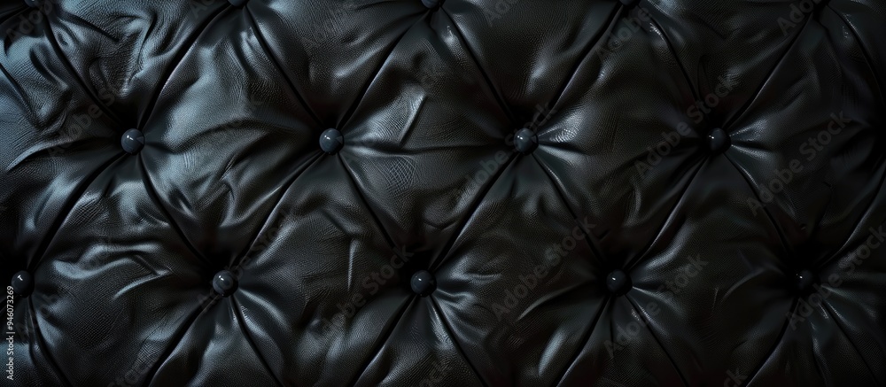 Aufkleber black leather textured background elegant black background. copy space image. place for adding text 