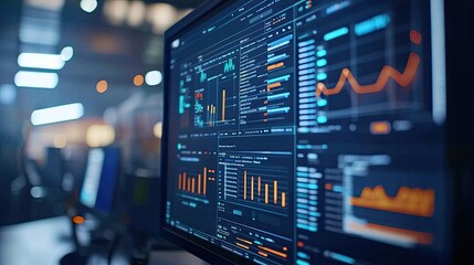 A computer screen displaying automation software running a complex process with graphs and data.