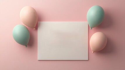 Birthday banner, Happy Birthday sign with balloons, party decor, 3D illustration