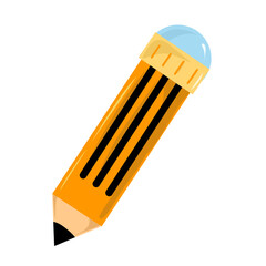yellow pencil clipart vector with eraser