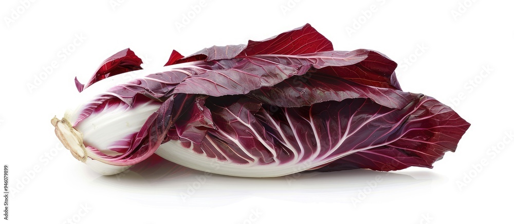 Poster red radicchio endive isolated on a white background this includes a clipping path and copy space