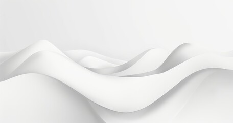 Obraz premium Abstract White Wavy Lines and Curves