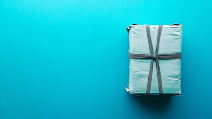 Ensuring Secure Transportation: Cargo Safety with Straps on Blue Background
