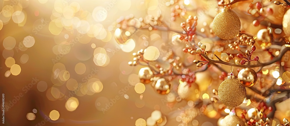 Poster Gold background for decorating Christmas and Chinese New Year. Copy space image. Place for adding text and design