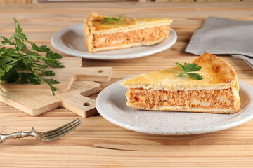 comida, carne, camarão, frango, torta