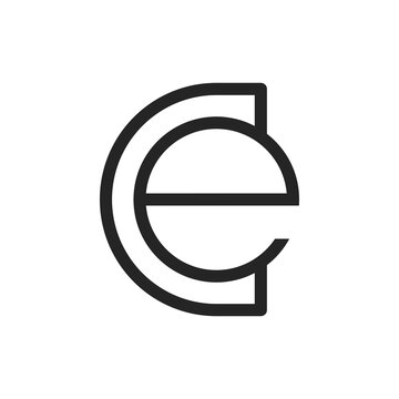 recommend clip art: the logo consists of the letter C and E. Abstract, outline and elegant.