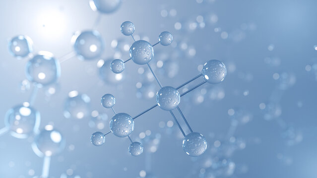 methylsulfonylmethane molecular structure 3d, sulfones, structural chemical formula view from a microscope