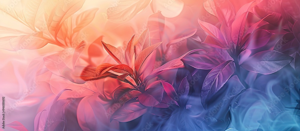 Poster abstract floral background featuring stunning colors. copy space image. place for adding text and de