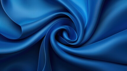 Abstract Blue Swirling Fabric Background