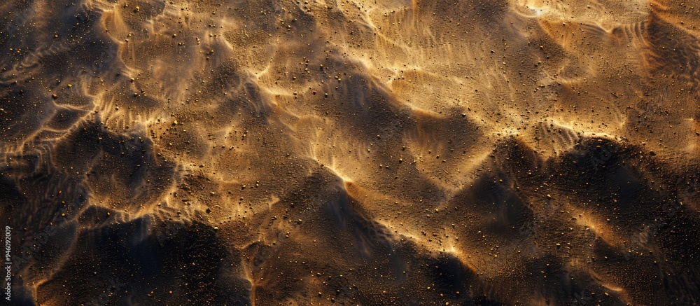 Aufkleber top view of textured sand with a color filter and copyspace