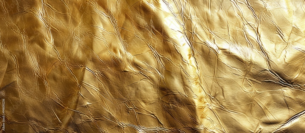 Aufkleber gold gradient background natural leather background in gold or bronze shiny yellow leaf gold foil te