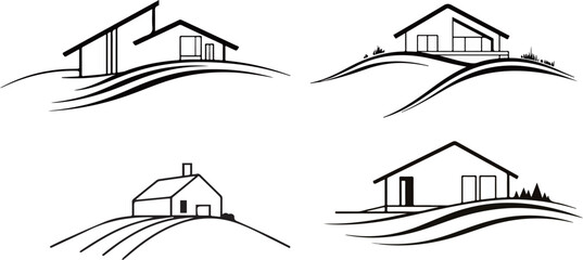 Minimalist House Line Art