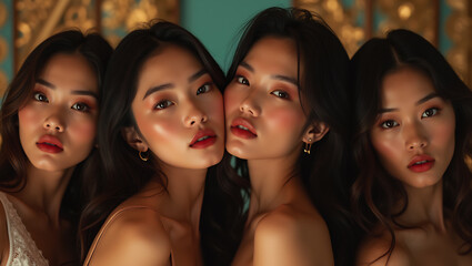 Fototapeta premium LGBT Fashion Lesbian Couple Kissing
