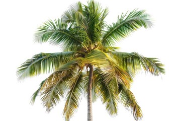 Isolated coconut palm on white background