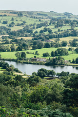 Fototapeta premium Teggs Nose, Ridgegate Reservoir, Trentabank Reservoir Circular, Peak District National Park, England, UK