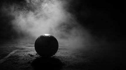 Obraz premium Football in the dark