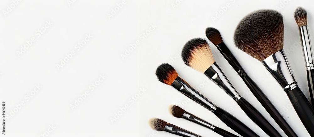 Aufkleber close up of a makeup brush set featuring tools and brushes for various functions a collection of sma