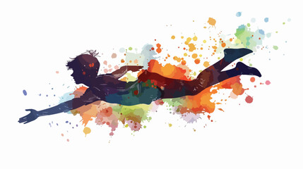 Dream to Fly Mixed Media Vector Art Isolated on White Background