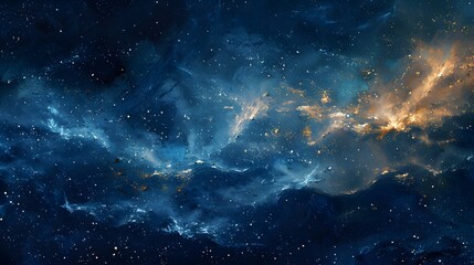 Obraz premium Cosmic Nebula with Stars and Galaxies.