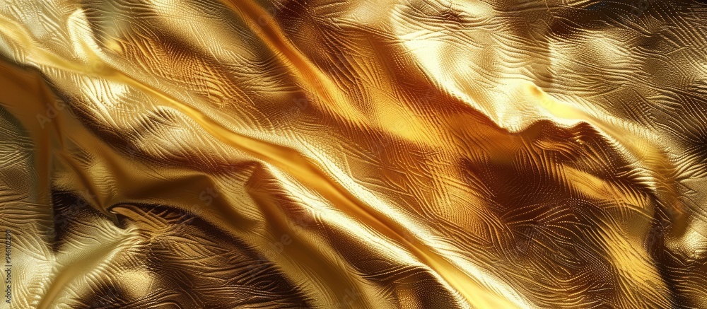 Aufkleber gold gradient background natural leather background in gold or bronze shiny yellow leaf gold foil te