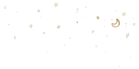 Fototapeta premium Gold celestial png overlay, transparent background