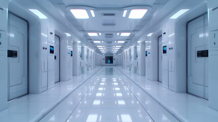 Fototapeta premium Futuristic Medical Lab With Advanced Diagnostic