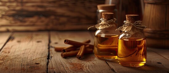 A variety of jams in glass jars and fresh berries in bowls on a rustic wooden surface Top view. Copy space image. Place for adding text and design